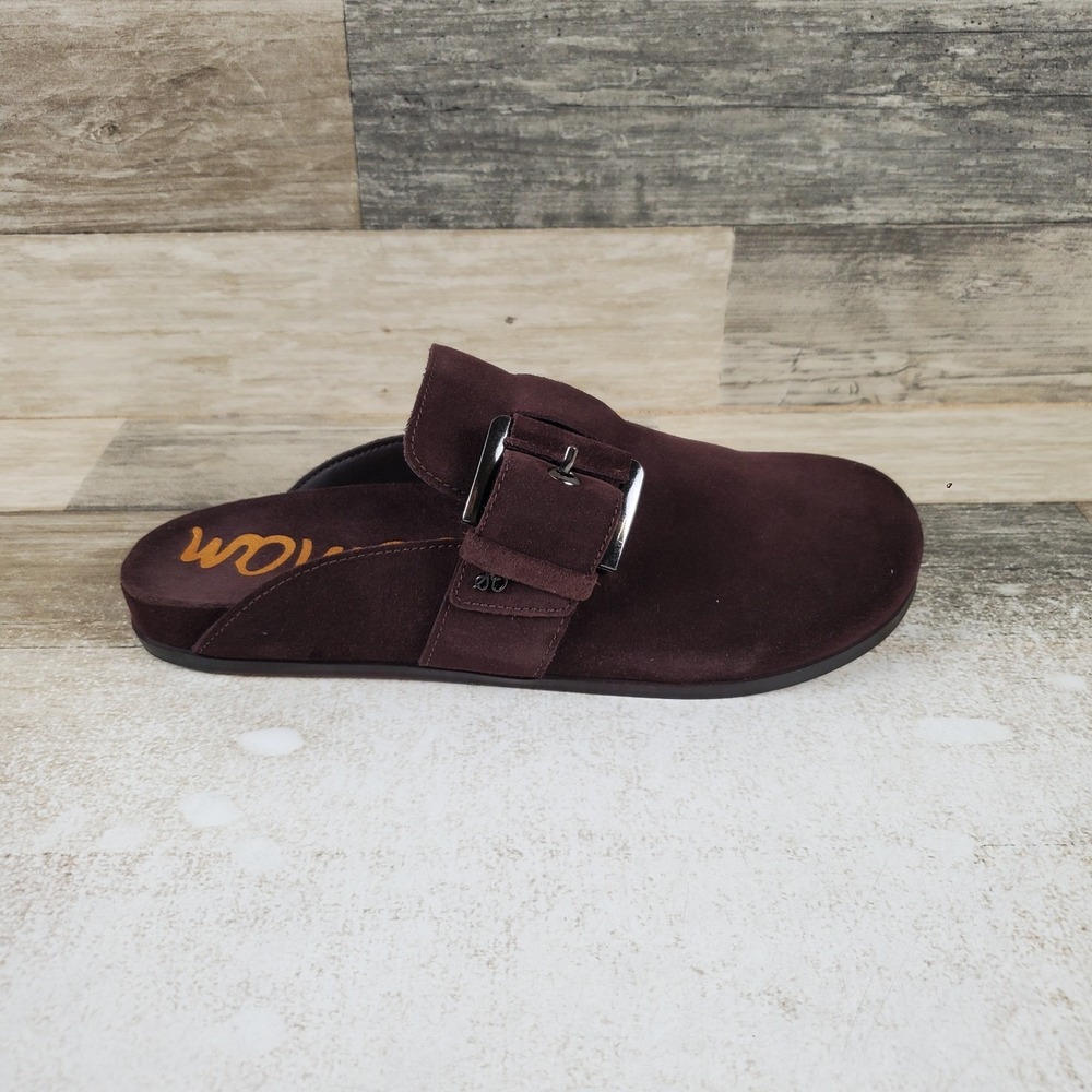 Sam Edelman Jessel Womens Clogs Sz 7.5 M Chocolate Brown Leather Footbed Comfort